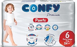 Confy Premium 6 Numara Extra Large 54'lü Külot Bez
