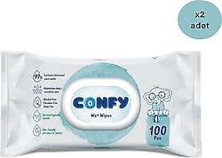 Confy Premium Soft Care 100 Yaprak 2'li Paket Islak Mendil