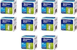 Contour Plus 50'li 10 Paket Şeker Ölçüm Çubuğu