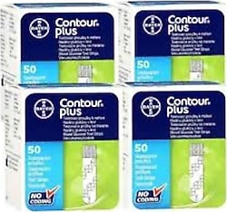 Contour Plus 50'li 4 Paket Şeker Ölçüm Çubuğu