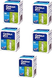 Contour Plus 50'li 5 Paket Şeker Ölçüm Çubuğu
