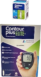 Contour Plus Elite Şeker Ölçüm Cihazı + 50'li 1 Paket Şeker Ölçüm Çubuğu