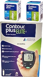 Contour Plus Elite Şeker Ölçüm Cihazı + 50'li 2 Paket Şeker Ölçüm Çubuğu