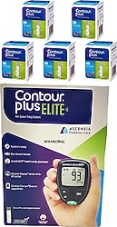 Contour Plus Elite Şeker Ölçüm Cihazı + 50'li 5 Paket Şeker Ölçüm Çubuğu