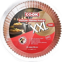 Cook Airfryer Pişirme Kağıdı XXL 20 cm 25'li
