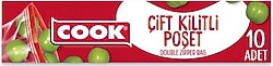 Cook Çift Kilitli Buzdolabı Poşeti 10'lu