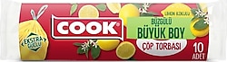 Cook Kokulu Büzgülü Büyük Boy Çöp Poşeti 10'lu