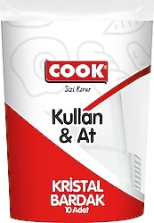 Cook Kristal Şeffaf Bardak 180 cc 10'lu