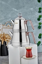Cooker Alesta Bakır Aile Boy Çaydanlık