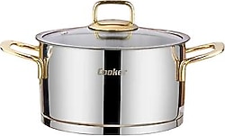 Cooker Bomonti Gold Kulplu 18 cm Derin Çelik Tencere