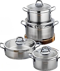 Cooker CKR-2875 8 Parça Çelik Tencere Seti
