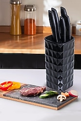 Cooker CKR2870 Akrilik Plastik Standlı 6 Parça Bıçak Seti