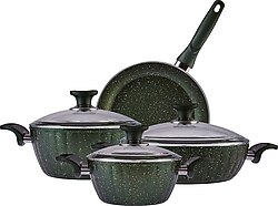 Cookplus Dream Biogranit Green 7 Parça Tencere Seti