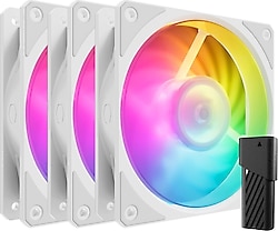 Cooler Master Mobius 120P ARGB MFZ-M2DW-243P2-R1 Beyaz 3'lü 12 cm Kasa Fanı