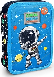 Coral High 11149 Astronot Desenli Çift Katlı Kalemlik