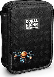 Coral High 11158 Drone Desenli Çift Katlı Kalemlik