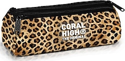Coral High 11181 Leopar Desenli 3 Bölmeli Kalemlik