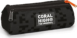 Coral High 11194 Blok Desenli 3 Bölmeli Kalemlik