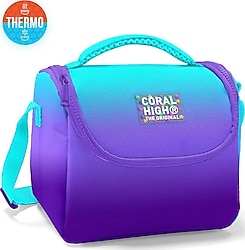 Coral High 11763 Turkuaz Mor Renk Geçişli Termoslu Beslenme Çantası