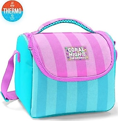 Coral High 11787 Renkli Çizgili Termoslu Beslenme Çantası