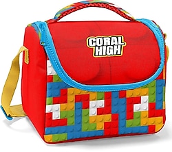 Coral High 11791 Blok Desenli Termoslu Beslenme Çantası