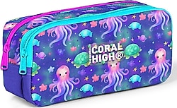 Coral High 12096 Deniz Desenli 2 Bölmeli Kalemlik