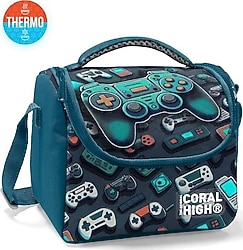 Coral High 12784 Gamer Desenli Termoslu Beslenme Çantası