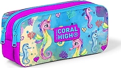 Coral High 22158 Denizatı Desenli 2 Bölmeli Kalemlik
