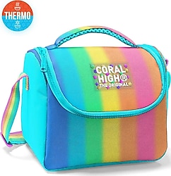 Coral High 22773 Renkli Çizgili Termoslu Beslenme Çantası