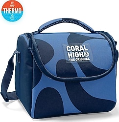 Coral High 22788 Lacivert-Mavi Desenli Termoslu Beslenme Çantası
