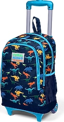 Coral High 23135 Dinozor Desenli 3 Bölmeli Çekçekli Okul Çantası