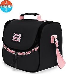 Coral High 27410 Siyah-Pembe Termoslu Beslenme Çantası