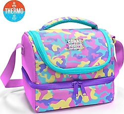 Coral High 37201 Kamuflaj Desenli 2 Katlı Termoslu Beslenme Çantası