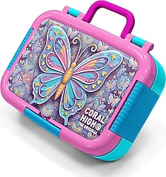 Coral High 39106 Kelebek Desenli Çelik Beslenme Kutusu