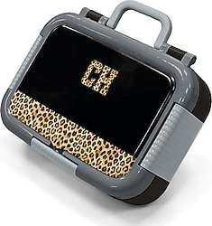 Coral High 39128 Leopar CH Harf Desenli Çelik Beslenme Kutusu