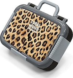 Coral High 39188 Leopar Desenli Çelik Beslenme Kutusu