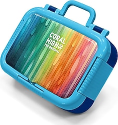 Coral High 39197 Renkli Çizgili Desenli Çelik Beslenme Kutusu