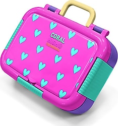 Coral High 39212 Kalp Desenli Çelik Beslenme Kutusu