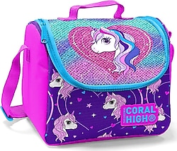 Coral High 22764 Unicorn Desenli Simli Termoslu Beslenme Çantası