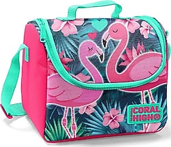 Coral High 22745 Flamingo Desenli Termoslu Beslenme Çantası