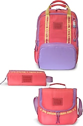 Coral High SET0124417 Mercan Mor 3'lü Okul Çanta Seti