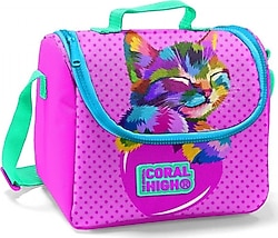 Coral High Sevimli Kedi Baskılı Termoslu Beslenme Çantası