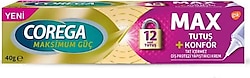 Corega Max Tutuş + Konfor Tat İçermez 40 gr Protez Diş Yapıştırıcı