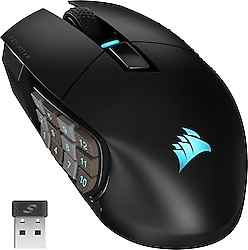 CORSAIR SCIMITAR ELITE WIRELESS SE ブラック Corsair Scimitar Elite Wireless CH-9314311-EU RGB Şarjlı Optik