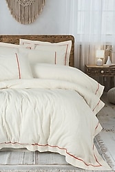 Cotton Box Banded İnborn Turuncu Çift Kişilik Nevresim Takımı