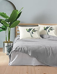 Cotton Box Bond Merops Gri Çift Kişilik Pike Takımı