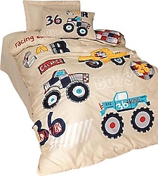 Cotton Box Cars Lastikli Çarşaflı Tek Kişilik Nevresim Takımı