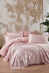 Cotton Box Chi Chi Elegance Pudra Çift Kişilik Pikeli Nevresim Takımı