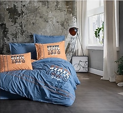 Cotton Box Mood Nakışlı State Tarçın Ranforce Tek Kişilik Nevresim Takımı