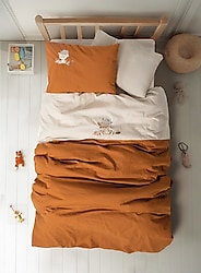 Cotton Box Cuddly Clever Bej Nakışlı Bebek Nevresim Takımı